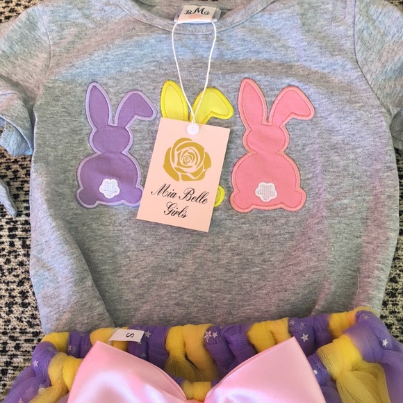 Two piece Easter tee and tutu; sz 3T; NWT - Picture 2 of 3